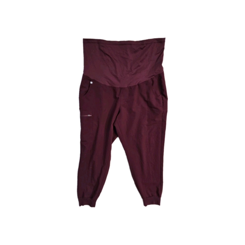 Figs Maternity Jogger Scrub Pants Red XX/P Technical Collection Pregnancy